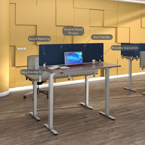 Desk Divider; Sound Absorbing Panel and Sound Proof Dividers - Privacy Shields for Student Desks and Desk Privacy Panels. Cubicle Wall, Desk Divider for Students and Office (Dark Blue, 29" W x 18”H) VaRoom