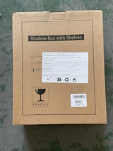 FramePro Shadow Box Frame Display Case 11x14 with Removable Shelves, Deep Memory Box Trinket Knick Knack Shelf Cabinet for Collector, Keepsake Coins Military Medals Wedding Flowers Black FramePro