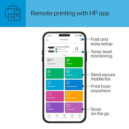 HP Laserjet M209d Laser Printer, Black and White, Automatic Duplex, USB Cable Included, Best for Home Office (8J9L0F)