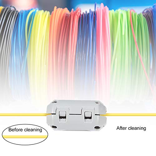 6 Pieces 3D Printer 1.75 Filament Filters, Filament Cleaner Filter Cleaner Blocks Flame Resistant Rubber Foam Wiped Off Debris for PLA ABS PETG or Other Printing Filaments, Gray Outus