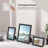 SONGMICS Picture Frames, 10 Pack Collage Picture Frames with Two 8x10, Four 5x7, Four 4x6, Photo Frame Set for Wall Gallery Decor, Hanging or Tabletop Display, Clear Glass Front, Ink Black SONGMICS