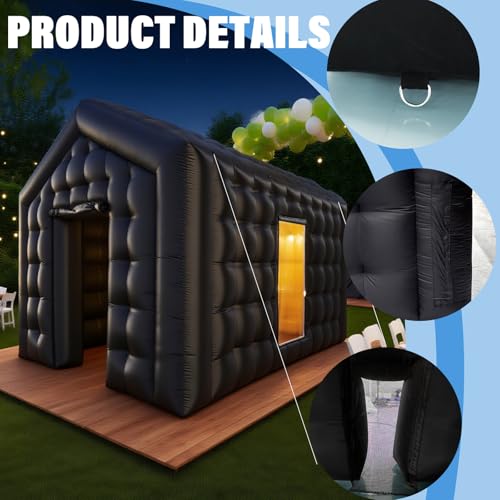 AKSPORT Inflatable Nightclub - Inflatable Party Tent for Adults with 2 Side Doors– Ideal for Music Festivals, Weddings, Raves, Corporate Events (Includes Blower & Repair Kit) AKSPORT