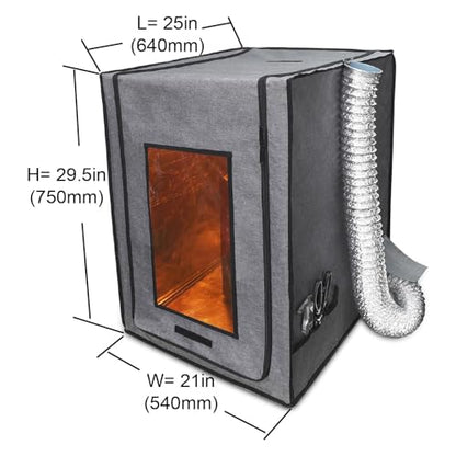 Multifunctional 3D Printer Enclosure w/Adjustable Ventilation Kit Eliminate Odors Tent Cover Compatible with Anycubic Photon Mono, Elegoo Saturn/Mars 3/4 & Creality Halot Series Resin 3D Prin - WoodArtSupply