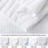 ROARINGWILD White Twin Size Quilt Bedding Sets with Pillow Sham, Lightweight Soft Bedspread Coverlet, Quilted Blanket Thin Comforter Bed Cover for All Season, 2 Pieces, 68x90 inches ROARINGWILD