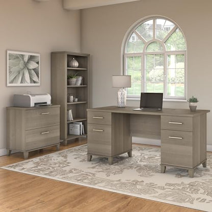 Bush Somerset Lateral File Cabinet, Ash Gray (WC81680) - WoodArtSupply