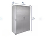 Generic Durable Stainless Steel Mega Storage Cabinet with Secure Locking Mechanism and Adjustable Shelves for Organized Storage, 48"" W x 24"" D x 72"" H (Granite) Generic