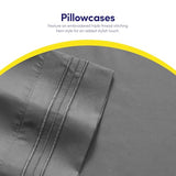 1500 Supreme Collection King Sheet Sets Gray - Luxury Hotel Bed Sheets and Pillowcase Set for Mattress - Extra Soft, Elastic Corner Straps, Deep Pocket, Gray Sweet Home Collection