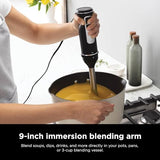 Ninja Hand Mixer, Immersion Blender, Foodi Power Mixer System, 750-Peak-Watt Handheld Emulsion Blender & Electric Hand Mixer Combo With Whisk, Beaters & 3-Cup Blending Vessel,120 volts, Black CI101 Ninja