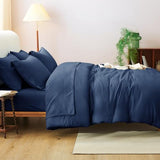 CozyLux Twin Comforter Set Navy Blue, 5 Pieces Bed in a Bag Twin Comforter Set with Sheets, All Season Bed Sets with Down Alternative Comforter, Fitted Sheet, Flat Sheet, Pillow Sham and Pillowcase CozyLux