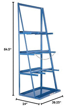 Vestil VBR-9 Steel Vertical Bar Rack 39.375 x 24.125 x 84 3,000 Lb. Capacity Blue Vestil