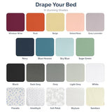 Casa Platino Queen Sheets Sets – 100% Cotton Queen Sheets Cooling with 4 Pillowcases, 15" Deep Pocket Fitted Sheet, Crisp & Smooth Feel, Ultra Soft & Cozy, Fit – Blue Sky Casa Platino