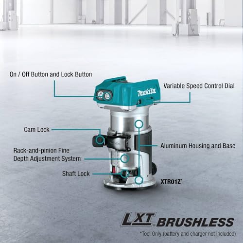Makita XT1001SM 18V LXT® Lithium-Ion Cordless 10-Pc. Woodworking Combo Kit (4.0Ah) Makita