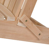 Shine Company Marina Adirondack Chair, Back & Seat Pre-Assembled, Natural Shine Company