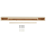 Touchstone Encase Fireplace Mantel- Wall Mounted 60 Inch Floating Shelf- Rustic, Solid Wood Farmhouse Style Mantel Shelf for Electric Fireplaces - 60 Inch x 8 x 4.75 Unfinished - 90006 Touchstone