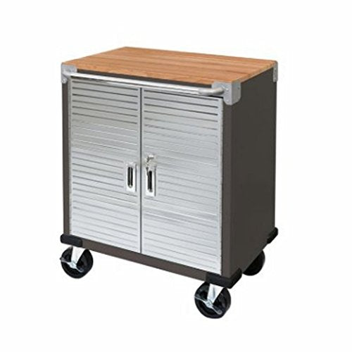 Ultra HD 2-Door Rolling Cabinet (Graphite) - WoodArtSupply