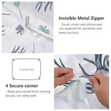 Double-Sided Printed Bedding with Minimalist Deer Modern - Ultra-Soft Microfiber Duvet Cover Set Single Durable Zipper Closure, Comfortable Quilt Cover for Bedroom Décor White Generic