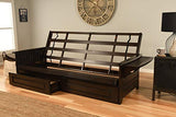 Kodiak Furniture Phoenix Queen Wood Futon Frame with Storage Drawers in Espresso Kodiak Furniture