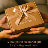 Pets in Time Dog Loss Memorial Frame – Pet Memorial with Ashes Keepsake, Rotating Double-Sided Photo Display for Dog or Cat, Pet Remembrance with Charm & Keychain