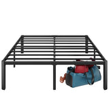 Zinus Van 16 Inch Full Metal Platform Bed, Steel Slat Support, No Box Spring Needed, Eco Friendly WonderBox Packaging, Easy Assembly, Black Zinus