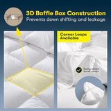 Serta European Down Comforter King Size All Season, 100% Cotton, 600 Fill Power Extra Fluffy, Made in USA, White Down Duvet Insert, Lightweight Medium Warmth, Hotel Style, 106"x 90" White Serta