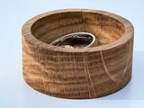 Kimberly Ann Creations Jewelry Tray Ring Dish Solid Oak Wood Wedding Ring Holder - Bedside Sink Dresser - Compact 2" Round - Wooden Display - Smooth Kimberly Ann Creations
