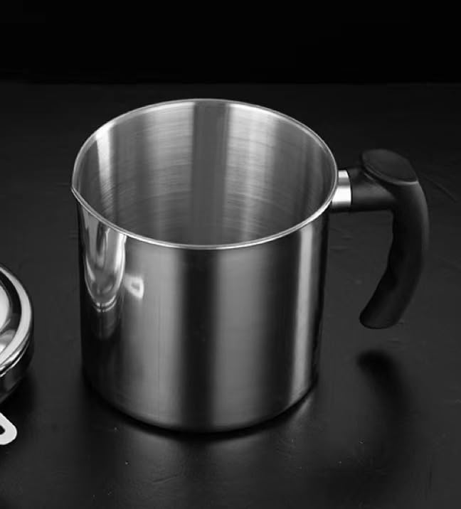 Candle Making Pouring Pot, 44oz 1.3L Wax Melting Pot and Spoon 304 Stainless Steel Candle Making Pitcher Heat-Resistant Handle Dripless Pouring Spout Design Phinicco