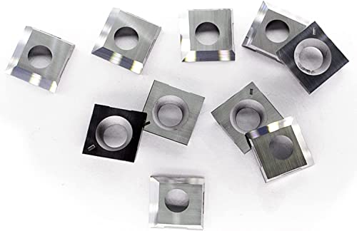 Carbide Inserts Cutters Knives 14.27mm Square Replacement Spiral Planer Blades for Rikon 20-600H WEN JT630H and PL1326 BP510H Cutech Jointer Rikon Asieg Tool