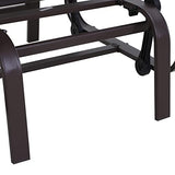 Outsunny Outdoor Glider Chair, Gliders for Outside Patio with Smooth Rocking Mechanism and Lightweight Construction for Backyard, Brown Outsunny