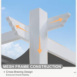 PURPLE LEAF 10' x 13' Outdoor Retractable Pergola Heavy-Duty Aluminum White Pergola with Sun Shade Canopy Patio Modern Shelter for Garden Yard Deck Grape Trellis, Grey PURPLE LEAF