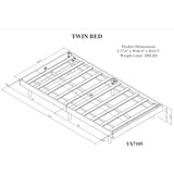 Klwenas Maec Twin Size Floating Bed Frame Without Headboard,10.5" Wood Low Profile Platform Bed with Sturdy Slats Support,Noise Free,No Box Spring Needed,Noise-Free,Easy to Assemble (Walnut, Twin) Klwenas Maec