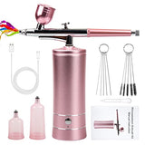 Airbrush-Kit Rechargeable Cordless Airbrush Compressor -Auto Handheld Airbrush Gun, Airbrush Set Portable Wireless Air Brush for Barber, Nail Art, Cake Decor, Makeup, Model Painting rhinowisdom