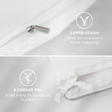 Bedsure Luxury Hotel Duvet Cover King Size, 100% White Cotton Rope Weave Bedding Set, Includes 1 Duvet Cover 104x90 Inches with Hidden Zipper & 2 Pillow Shams, Comforter Sold Separately Bedsure
