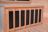 Heat Wave 4 Person Sauna Hemlock Wood Sonoma 9 Carbon Infrared Heaters MP3 Player Chromo Therapy Lighting 120V 2100W Heat Wave