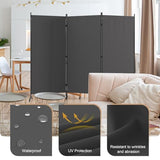 Kecreque 3 Panel Room Divider 6 Ft Folding Screen Room Dividers with 4 Curved Metal Feet Partition Wall Divider,Privacy Screens Portable Wall for Office,Bedrooms,Dining,Dorm,Grey Kecreque