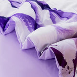 RYNGHIPY Purple Floral Comforter Set: Lightweight Soft Bedding Comforter Sets for All Season - Farmhouse Flower Bedding Set Full Size (Purple,Full Size) RYNGHIPY