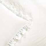 Lush Decor Ella Ruffle Lace Comforter, 2 Piece Set, Twin, Ivory - Cute Comforter - Twin Bedding Set - White Bedding - Coquette Decor - White Lace Trim - Ruffle Trim Lush Decor