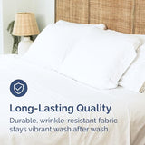 Full Size Flat Sheet - Hotel Quality Top Flat Bed Sheet Only - Ultra-Soft, Comfy, Breathable & Cooling - Fade & Wrinkle Free - Easy-Care, Stain & Shrink Resistant Bedding - Easy-Fit & Oeko-Tex - White CGK Unlimited