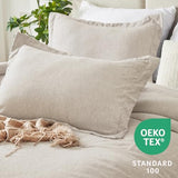 CozyLux King Size Comforter Set - 3 Pieces Beige Soft Luxury Cationic Dyeing Bedding Comforter for All Season, Breathable Lightweight Fluffy Boho Bed Sets with 1 Comforter and 2 Pillow Shams CozyLux