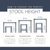 Powell Furniture Dale Saddle Bar Stool Natural Wood Powell