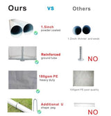 Yozma 20x30ft Heavy Duty White Party Tents for Weddings, Events, Carports & Gazebos-Weather -, Durable Canopy with Stakes & Ropes Included Yozma