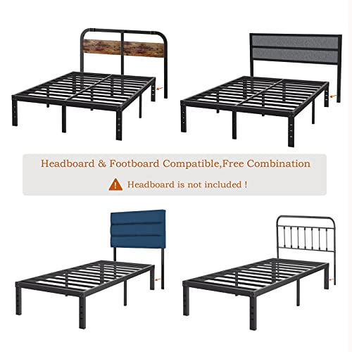 COMASACH 14 Inch King Size Bed Frame Supports up to 2000lbs, No Box Spring Needed, Platform with Heavy Sturdy Metal Steel, Easy Assembly, Under Bed Storage, Noise-Free, Non-Slip COMASACH