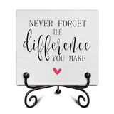 Inspirational Positive Quotes Office Wooden Signs Gift, Farmhouse Living Room Shelf Desk Decor Plaques, Thoughtful Wooden Sign Gift for Girl Friends Coworker, 5 X 5 Inches-B12 LeFohLon