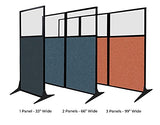 Versare Workstation Partition | Portable Wall Divider | Modern Office Cubicle | Free Standing Privacy Screen | Flexible Work Space | 66" x 70" Charcoal Gray Fabric Panels VERSARE