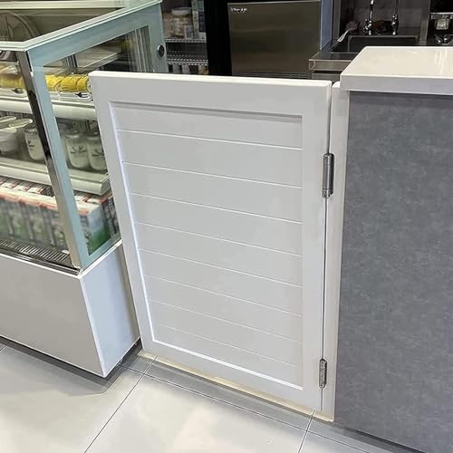 Cafe Door Swinging Door, Modern Style Swing Door with Hinges, Pine Wood Saloon Swinging Door Single Panel, White Interior Partition Door for Shop Entrance Partition, Kitchen, Bar Pub, Coffee Shop (Si HOFSSI