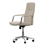 Workspace by Alera Leather Task Chair, Supports Up to 275 lb, 18.19" to 21.93" Seat Height, White Seat, White Back Alera