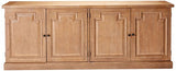 Donny Osmond Home Florence Server with Raised Panels and Nested Drawers, Rustic Smoke Donny Osmond Home