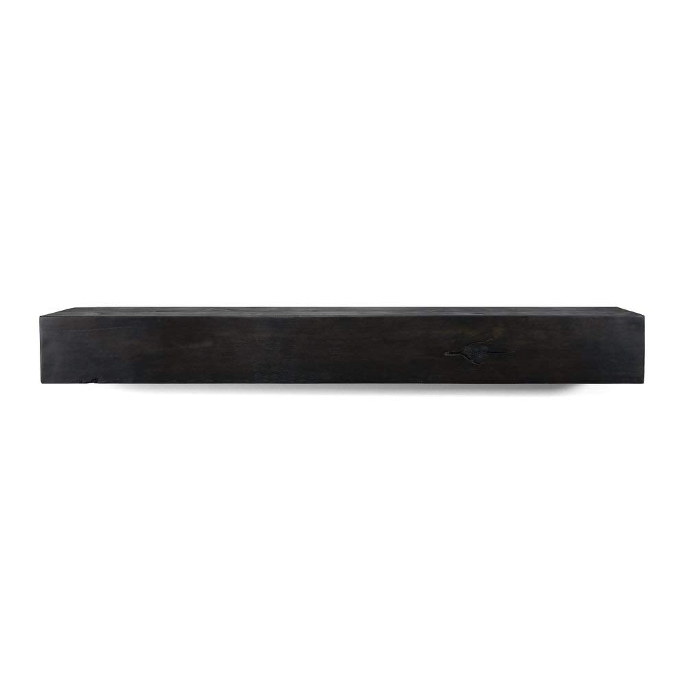 Dogberry Collections Modern Farmhouse Mantel Shelf, Midnight Black 60" Dogberry Collections