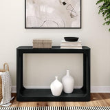 Plank+Beam Forma Console Table, 46 Inch, Solid Wood Sofa Table, Entryway Table for Hallway, Narrow Behind The Couch Table, Console Tables for Entryway, Living Room, Foyer, Easy Assembly, Black Plank+Beam