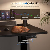Qidbeld Standing Desk Frame, Electric Stand Up Desk Legs Frame, 3 Memory Height Settings Height Adjustable Table Legs for Max 63″ x 39.4″ Desktop, for Home Office, Black Frame Only Qidbeld