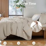 SONORO KATE 100% French Linen Duvet Cover Queen Size, Soft Breathable for Hot Sleepers, Moisture Wicking & Durable Cover Set - Zipper Closure & 4 Corner Ties Duvet Covers 3 Piece (Linen,Queen) SONORO KATE